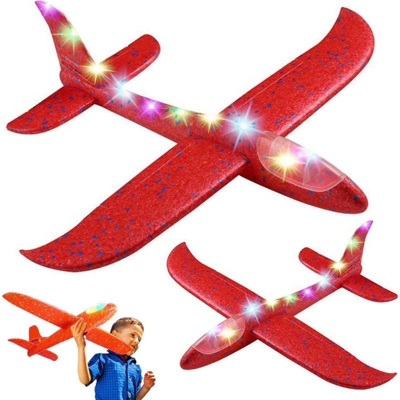 Kastefly med LED - 47 cm - Rød