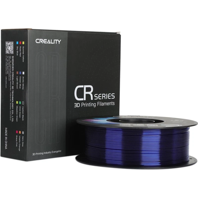 Creality CR-PETG 3D-printerfilament, 1,75 mm, Gennemsigtig Blå, 1 kg