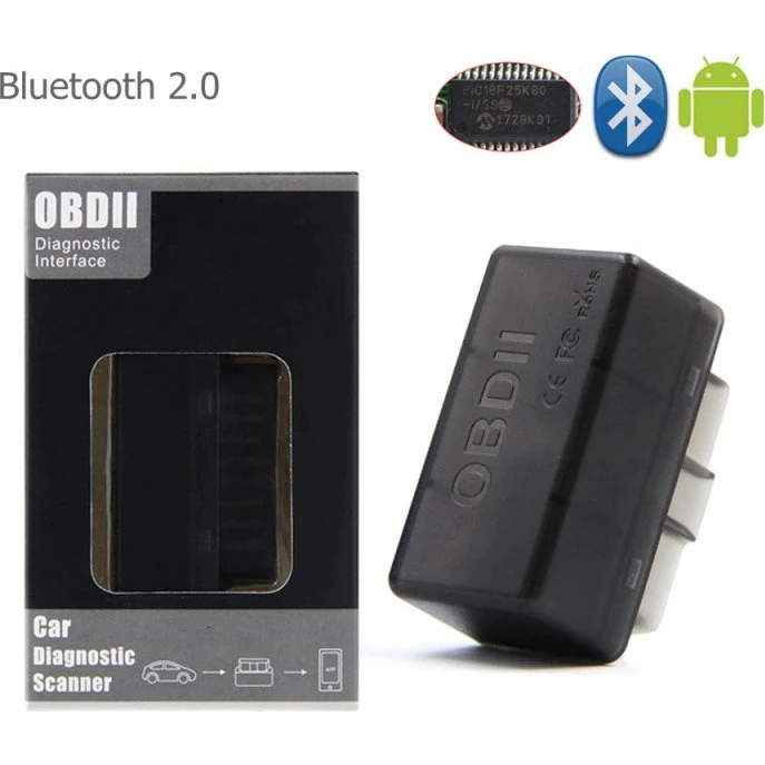 ELM327 Super Mini OBD2 Bluetooth 2.0 Fejlkodelæser, Sort