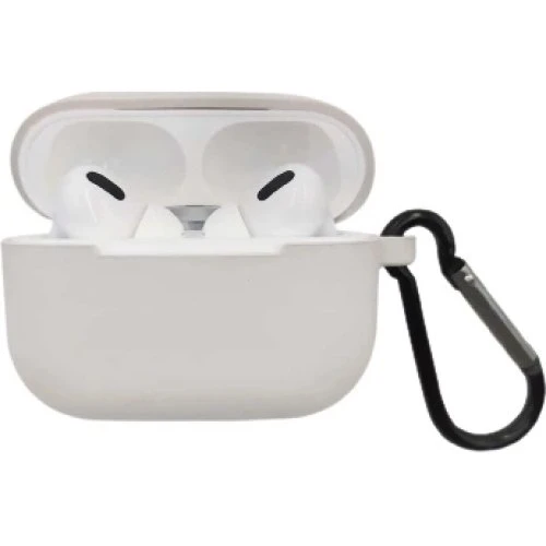 Silikoneskal med krog til Apple Airpods Pro, Taupe
