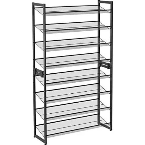 Songmics 8-lags skoreol i sort metal - 2 x 4-lags sæt LMR08B