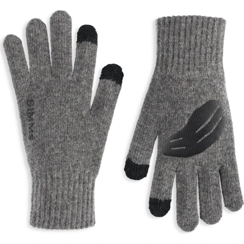 Simms Wool Full Finger Handske Steel L/XL