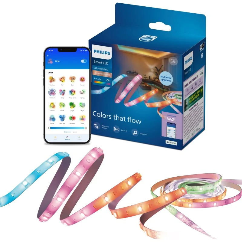 Philips Smart Lighting RGBIC LED-strip, 4m, WiZ Connected