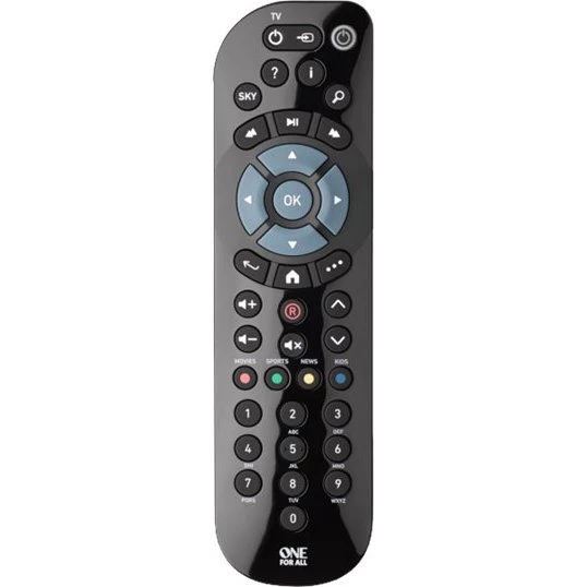 ONEFORALL Sky Q Universal fjernbetjening, Sort
