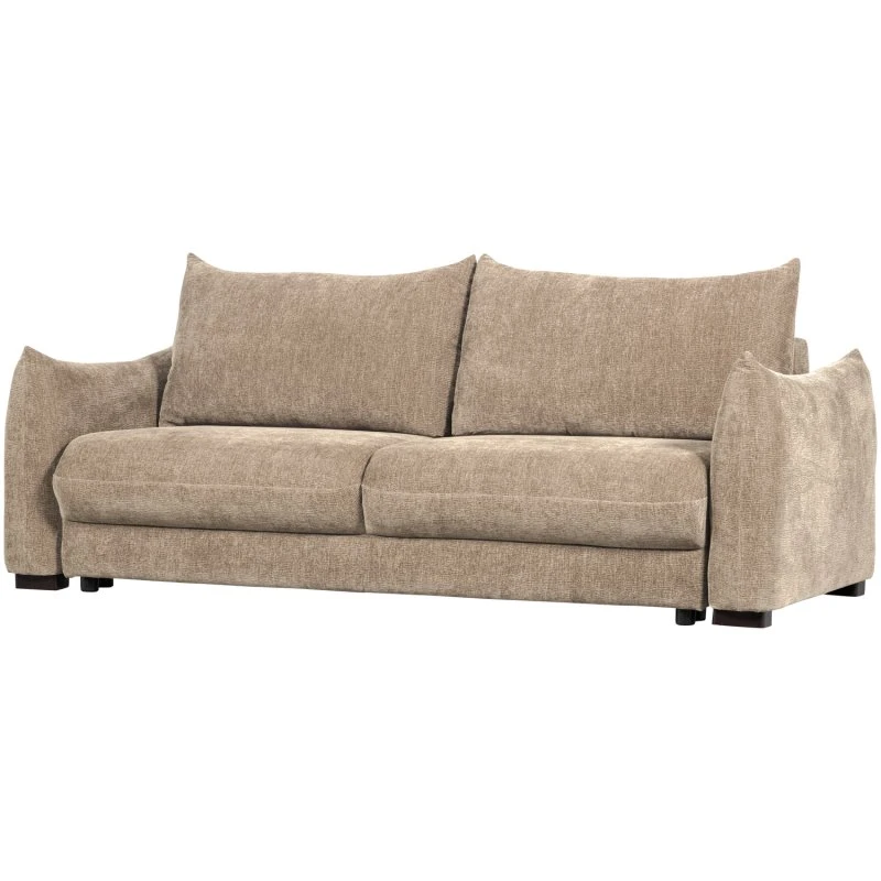 WOOOD Jonne 3-personers sovesofa i natur chenille - 233 cm