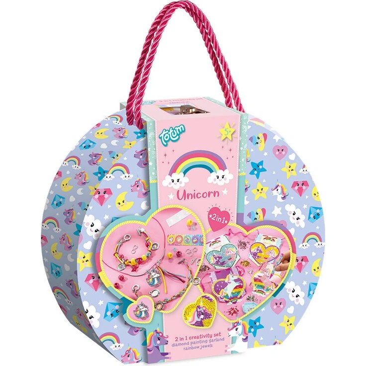 Totum Unicorn 2-in-1 Diamond Painting Smykkesæt