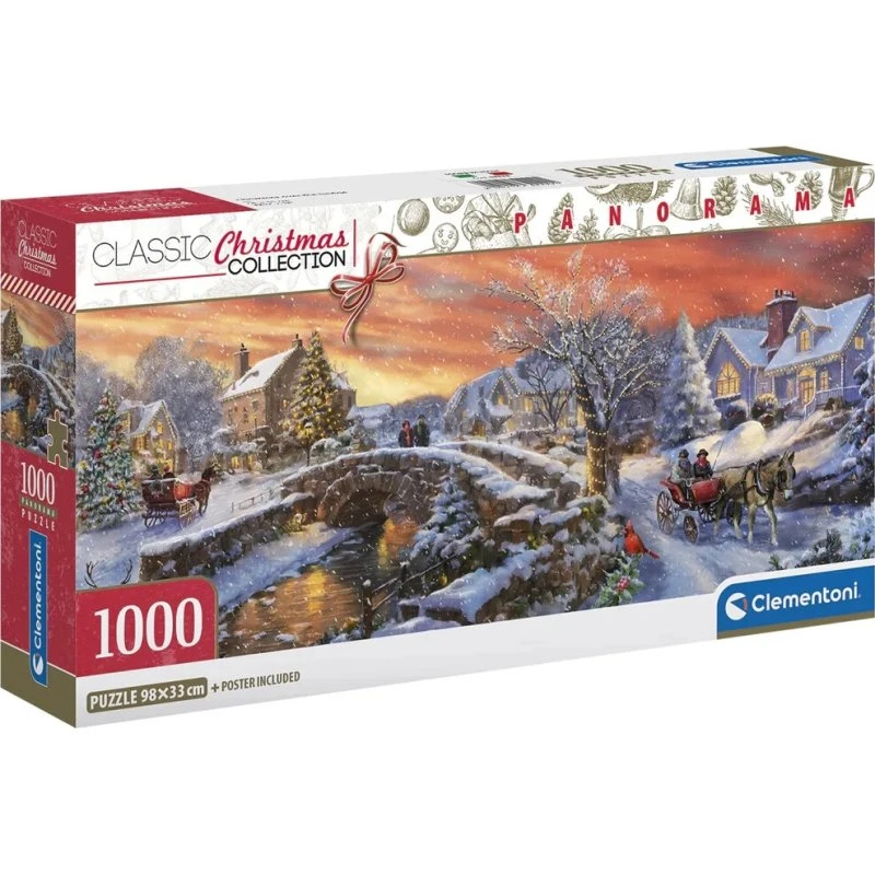 Clementoni HQC Christmas Over The Bridge Puslespil - 1000 brikker
