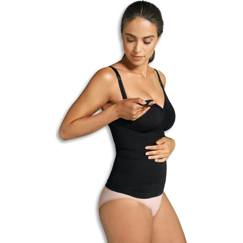 Carriwell sømløs ammetop med shapewear – sort