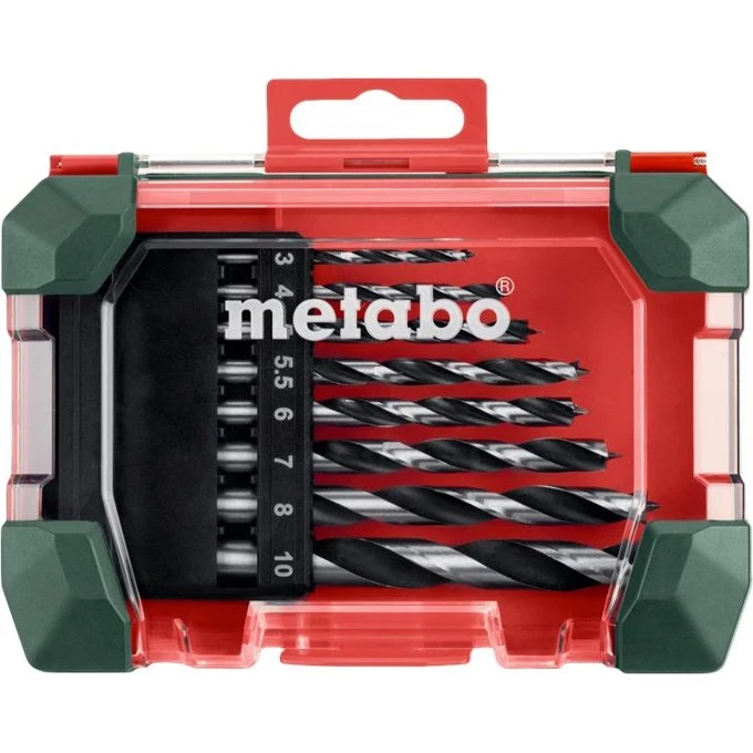 Metabo Borebitsæt til træ, 8 dele (3-10mm)