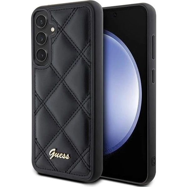 Guess Hardcase til Samsung Galaxy S23 FE - Black Quilted Metal Logo