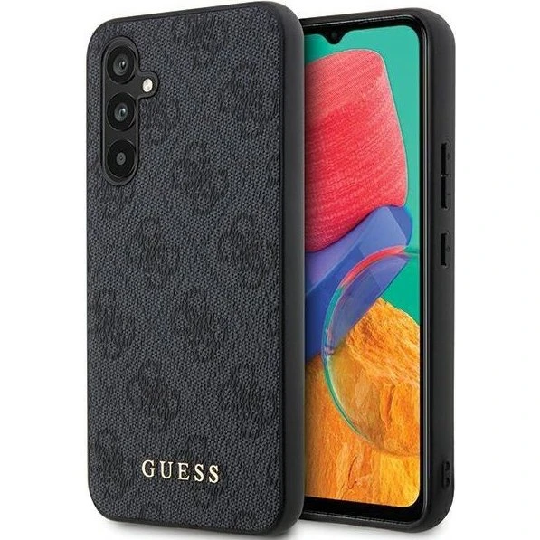 Guess Cover til Samsung Galaxy S23 FE - Gray med 4G Metal Gold Logo