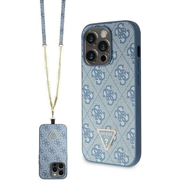 GUESS Crossbody 4G Metal Logo Case til iPhone 14 Pro - Blue