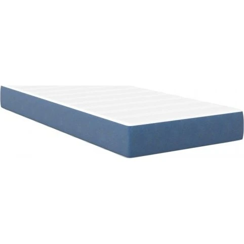Pocket Spring sengemadras 90 x 190 cm – blå stof