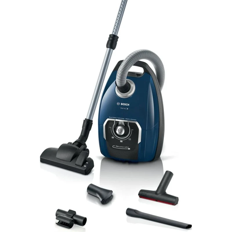 Bosch Serie 8 BGL8XPER støvsuger med 5L pose, 700W, Blå/Sort