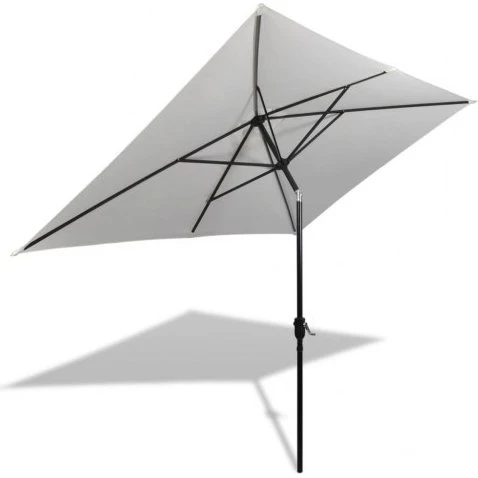 vidaXL Parasol 200x300 cm rektangulær sandhvid