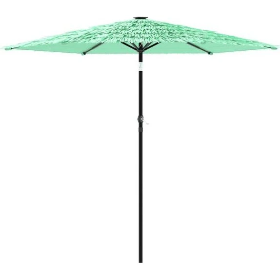 vidaXL parasol i grøn 223x223x213 cm med stålstang