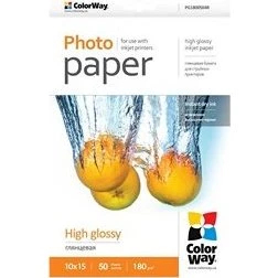 ColorWay Fotopapir 100 x 150 mm 180 g/m² - 50 ark PG1800504R