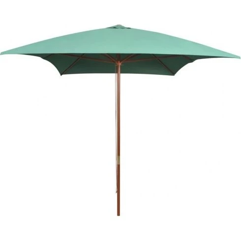 vidaXL Parasol 200x300 cm træstang grøn