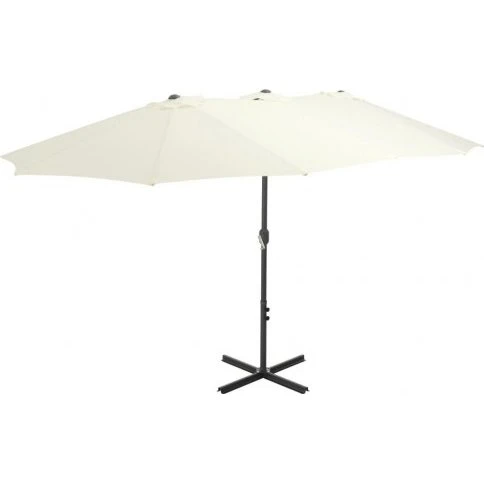 vidaXL Parasol 460x270 cm aluminiumsstang sandfarvet