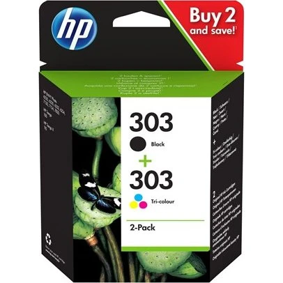 HP 303 Blækpatroner - 2-pak Sort & Tri-color til ENVY Photo 7134
