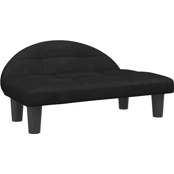 vidaXL Hundeseng 70x52x30 cm sort velour