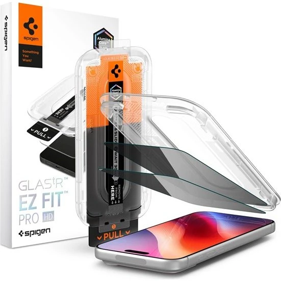 Spigen Glass.tR EZ Fit Privacy Skærmbeskytter til iPhone 18 Pro Max (2-pak)