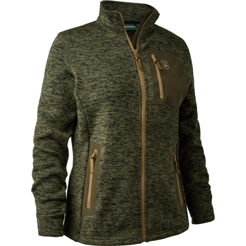 Deerhunter Lady Sarek Strikjakke Dame - 38 - Olive Night Melange