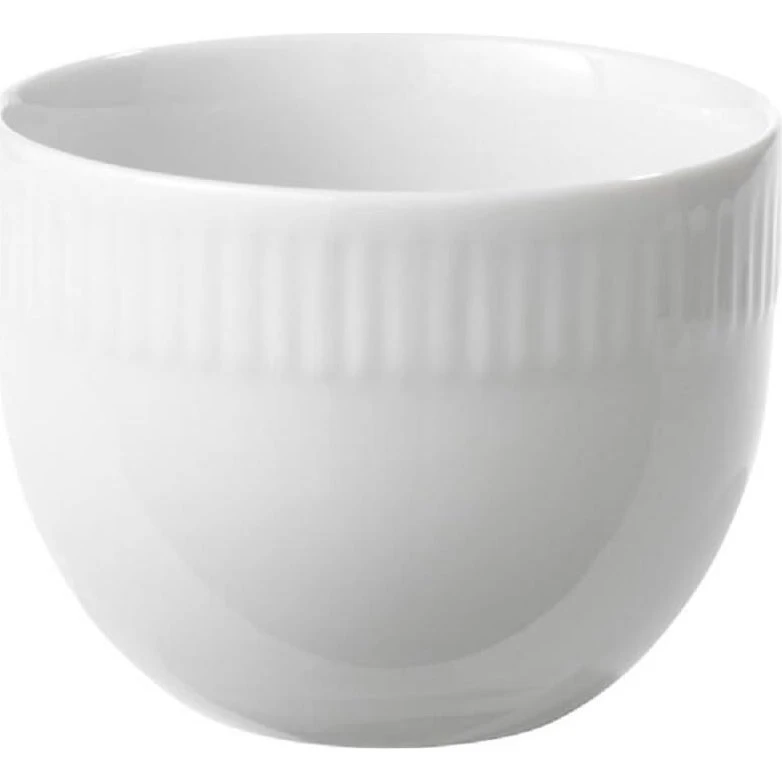 Aida Relief sukkerskål i hvidt porcelæn, Ø8,5 cm