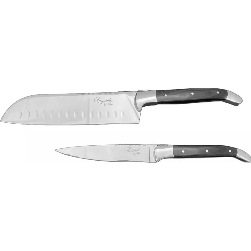 Laguiole Hâws Kokkeknivsæt 2 dele - Sort med Black Wood