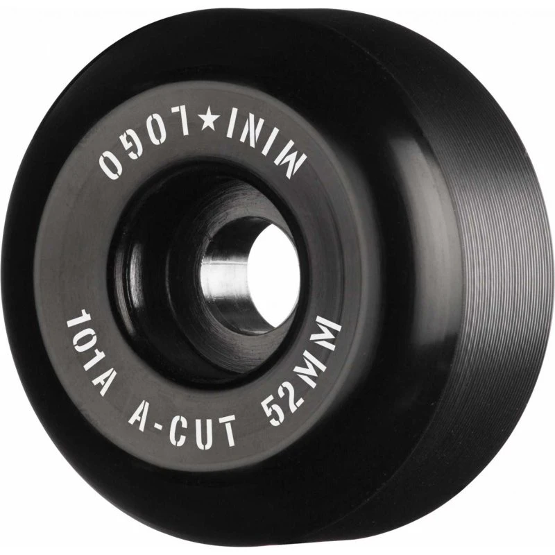 Mini Logo Skateboard Hjul A-Cut 101A 52mm - Sort (4-pak)
