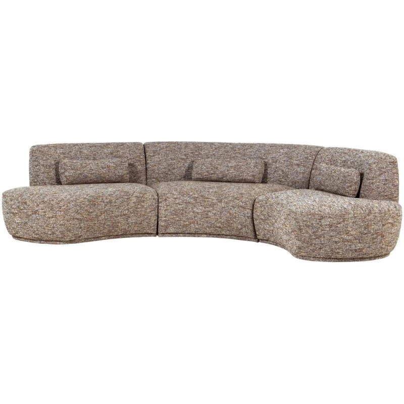 WOOOD Batavier Halvcirkel Sofa 6-personers - Lysebrun Melange 320 cm